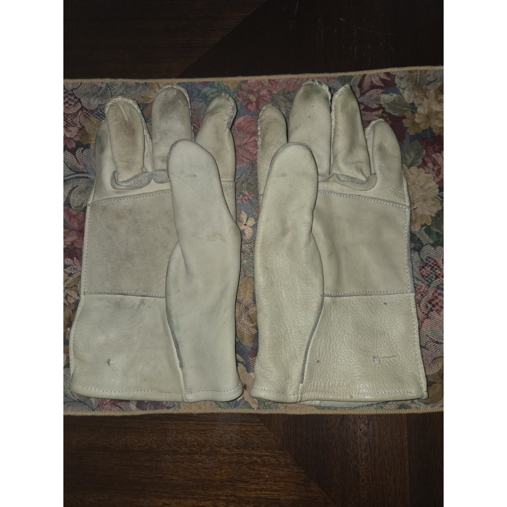 US Military Surplus Heavy Duty Cattlehide Leather Gloves Size 5 Tactical Work